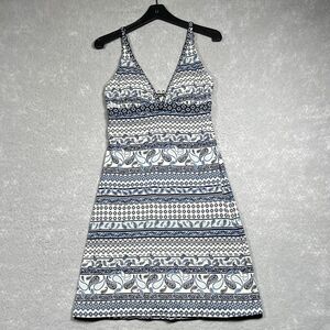 Tommy Bahama Swim Dress Size Medium Blue/White Paisley Terrace Over-the-Shoulder
